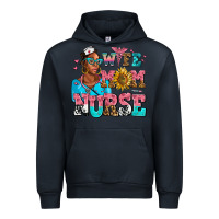 Navy afro wife mom nurse Urban Hoodie - AdoDesignShop