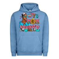 Pigment Pebble Blue afro wife mom nurse Urban Hoodie - AdoDesignShop