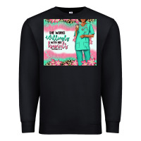 Black she works willingly with her hands afro nurse Premium Sweatshirt - RanaPortraitStore