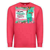 Cardinal she works willingly with her hands afro nurse Premium Sweatshirt - RanaPortraitStore