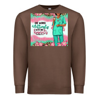 Chestnut she works willingly with her hands afro nurse Premium Sweatshirt - RanaPortraitStore