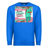 True Royal she works willingly with her hands afro nurse Premium Sweatshirt - RanaPortraitStore