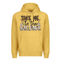Antique Gold take me to the ballpark Premium Hoodie - CowhideDigitalArt