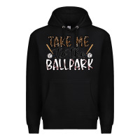 Black take me to the ballpark Premium Hoodie - CowhideDigitalArt