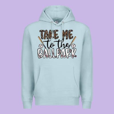 Take Me To The Ballpark Premium Hoodie Designed By Cowhidedigitalart