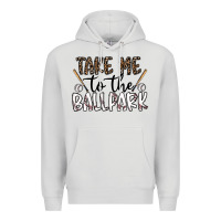 Dove Grey take me to the ballpark Premium Hoodie - CowhideDigitalArt