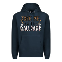 Navy take me to the ballpark Premium Hoodie - CowhideDigitalArt