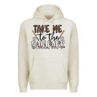 Oatmeal Heather take me to the ballpark Premium Hoodie - CowhideDigitalArt