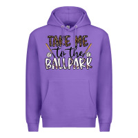 Purple take me to the ballpark Premium Hoodie - CowhideDigitalArt
