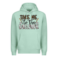 Seafoam take me to the ballpark Premium Hoodie - CowhideDigitalArt