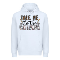 White take me to the ballpark Premium Hoodie - CowhideDigitalArt