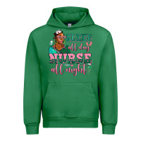 Emerald afro  nurse sleep all day nurse all night Urban Hoodie - AdoDesignShop