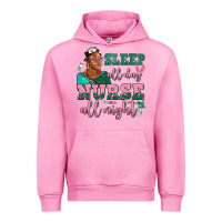 Fuchsia Pink afro  nurse sleep all day nurse all night Urban Hoodie - AdoDesignShop