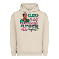Pigment French Oak afro  nurse sleep all day nurse all night Urban Hoodie - AdoDesignShop