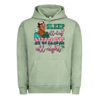 Pigment Oil Green afro  nurse sleep all day nurse all night Urban Hoodie - AdoDesignShop