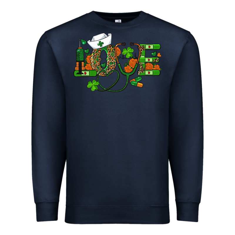 St Patricks Day Love Nurse Premium Sweatshirt by RanaPortraitStore | Teevron