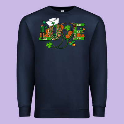 Premium Sweatshirt st patricks day love nurse