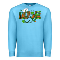 Ocean Blue st patricks day love nurse Premium Sweatshirt - RanaPortraitStore