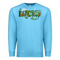 Ocean Blue st patricks day lucky nurse Premium Sweatshirt - RanaPortraitStore