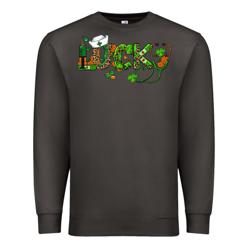 St Patricks Day Lucky Nurse Premium Sweatshirt by RanaPortraitStore | Teevron