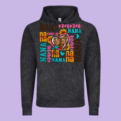 Nana Nana Nana With Hearts Vintage Hoodie Designed By Adodesignshop
