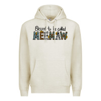 Oatmeal Heather blessed meemaw Premium Hoodie - CowhideDigitalArt