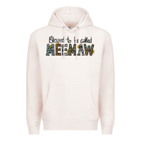 Pale Pink blessed meemaw Premium Hoodie - CowhideDigitalArt