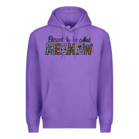 Purple blessed meemaw Premium Hoodie - CowhideDigitalArt