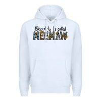 White blessed meemaw Premium Hoodie - CowhideDigitalArt