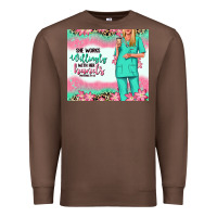 Chestnut she works willingly with her hands blonde nurse Premium Sweatshirt - RanaPortraitStore
