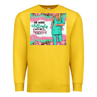 Lemon she works willingly with her hands blonde nurse Premium Sweatshirt - RanaPortraitStore