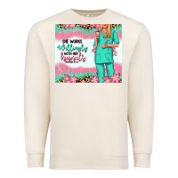 Sandshell she works willingly with her hands blonde nurse Premium Sweatshirt - RanaPortraitStore