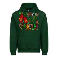 Forest Green Croc'in around the christmas tree Urban Hoodie - AdoDesignShop