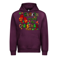 Mauve Wine Croc'in around the christmas tree Urban Hoodie - AdoDesignShop