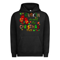Pigment Black Croc'in around the christmas tree Urban Hoodie - AdoDesignShop