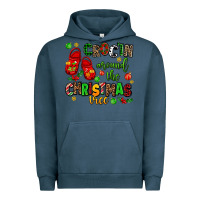 Pigment Midnight Navy Croc'in around the christmas tree Urban Hoodie - AdoDesignShop