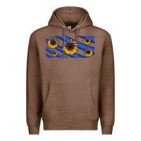 Chestnut american flag sunflowers 16oz libbey cup Premium Hoodie - HRA Design Shop