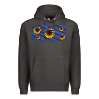 Smoke american flag sunflowers 16oz libbey cup Premium Hoodie - HRA Design Shop