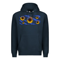 Navy american flag sunflowers 16oz libbey cup Premium Hoodie - HRA Design Shop