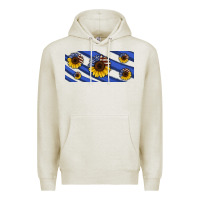 Oatmeal Heather american flag sunflowers 16oz libbey cup Premium Hoodie - HRA Design Shop