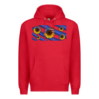 Red american flag sunflowers 16oz libbey cup Premium Hoodie - HRA Design Shop