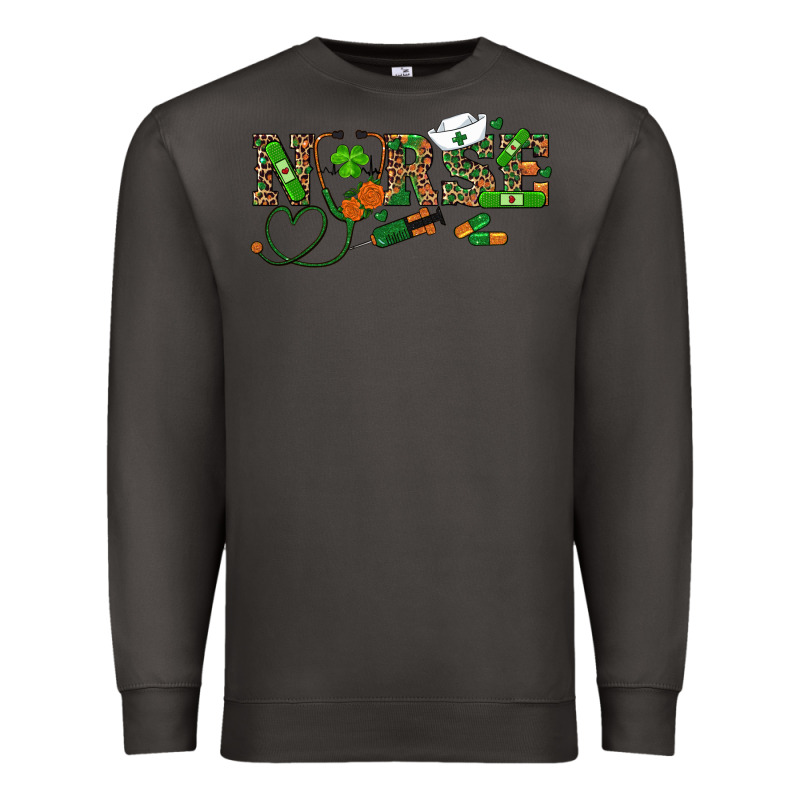 St Patricks Day Nurse Premium Sweatshirt by RanaPortraitStore | Teevron