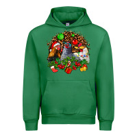 Emerald Christmas party and chickens Urban Hoodie - AdoDesignShop