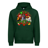Forest Green Christmas party and chickens Urban Hoodie - AdoDesignShop