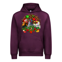 Mauve Wine Christmas party and chickens Urban Hoodie - AdoDesignShop