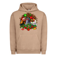 Pigment Burro Christmas party and chickens Urban Hoodie - AdoDesignShop