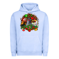 Pigment Grape Ice Christmas party and chickens Urban Hoodie - AdoDesignShop
