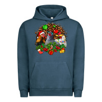 Pigment Midnight Navy Christmas party and chickens Urban Hoodie - AdoDesignShop