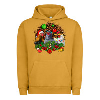 Pigment Peanut Butter Christmas party and chickens Urban Hoodie - AdoDesignShop