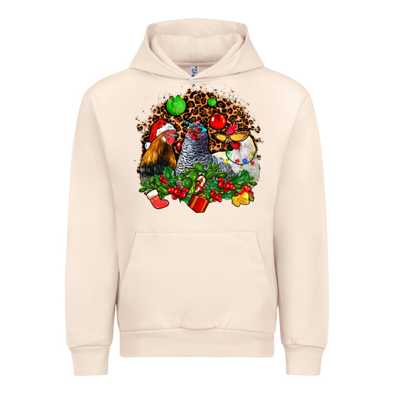 Christmas Party And Chickens Urban Hoodie by AdoDesignShop | Teevron